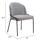 Zuo Jambi Dining Chair (Set of 2) Black & White