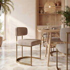 Zuo Velar Dining Chair (Set of 2) Beige & Bronze