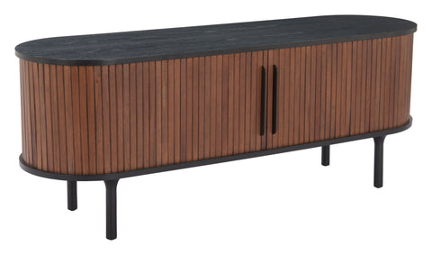 Zuo Koriana Entertainment Stand Black & Walnut