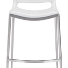 Zuo Ace Barstool (Set of 2) White & Silver