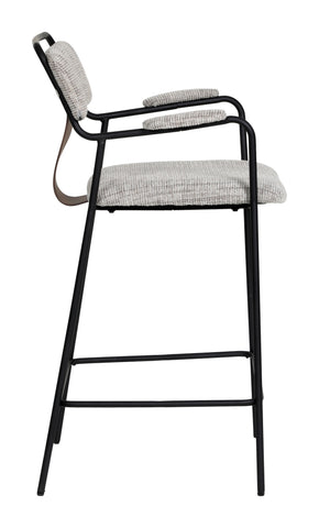 Zuo Couva Counter Stool (Set of 2) Gray Tweed