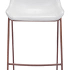 Zuo Magnus Barstool (Set of 2) White & Walnut