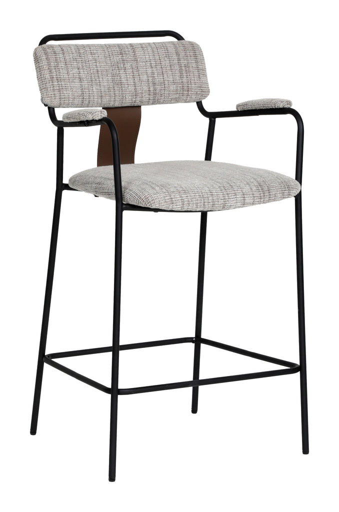 Zuo Couva Counter Stool (Set of 2) Gray Tweed