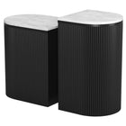 Zuo Ormara Side Table Set (2-Piece) White & Black