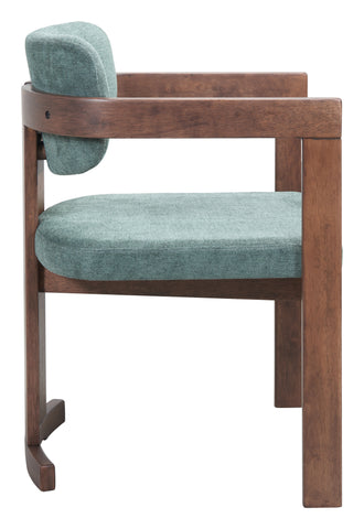 Zuo Poly Dining Chair Moss Gray & Walnut