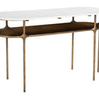 Zuo Bild Console Table White & Brass