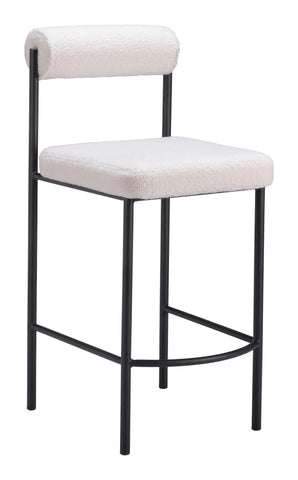 Zuo Livorno Counter Stool (Set of 2) Ivory