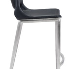Zuo Ace Counter Stool (Set of 2) Black & Silver