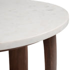 Zuo Vaan Side Table White & Walnut