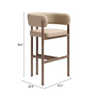 Zuo Ruge Barstool (Set of 2) Beige