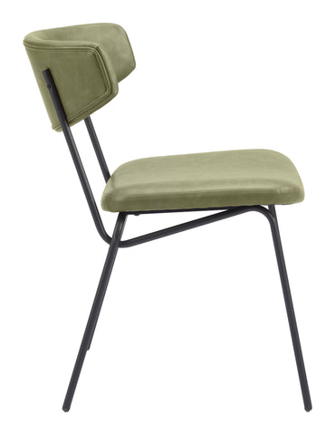 Zuo Charon Dining Chair (Set of 2) Green