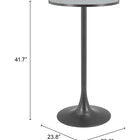 Zuo Bite Bar Table Gray & Black