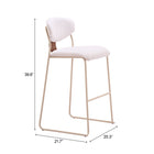 Zuo Meadow Barstool (Set of 4) Cloud White