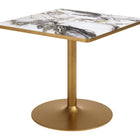 Zuo Caliza Dining Table White & Gold
