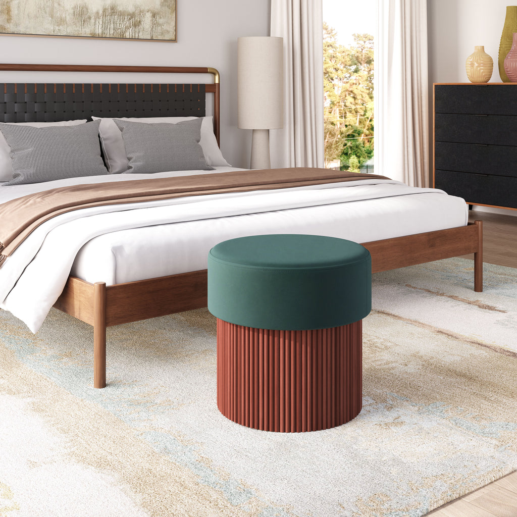 Zuo Boto Storage Ottoman Green