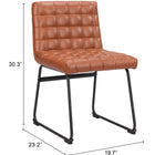 Zuo Pago Dining Chair (Set of 2) Brown
