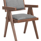 Zuo Delhi Dining Chair (Set of 2) Gray & Walnut