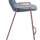 Zuo Desi Counter Stool (Set of 2) Azure Gray & Walnut