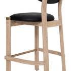 Zuo Rilou Barstool (Set of 2) Black & Natural
