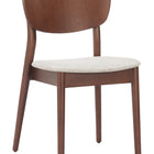 Zuo Kellua Dining Chair (Set of 2) Beige & Walnut