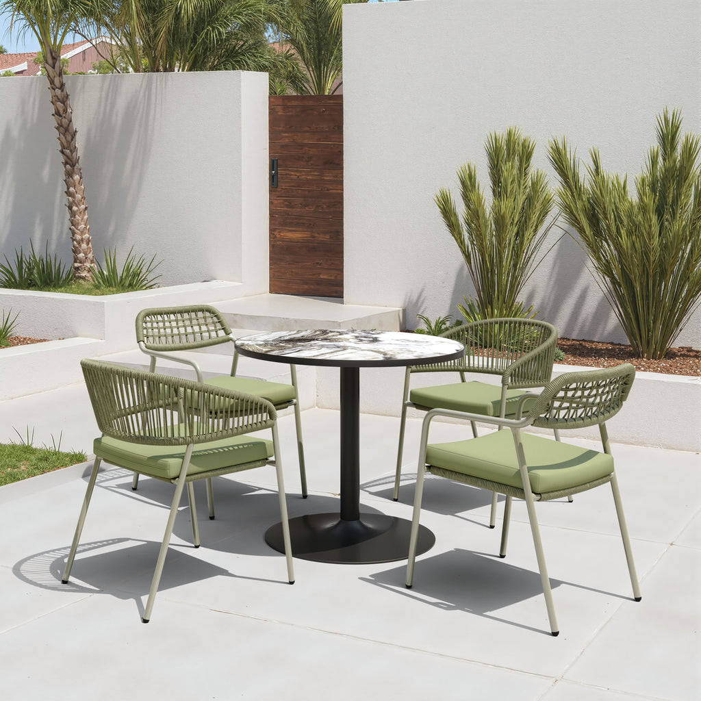 Zuo Batu Dining Table Gray & Black