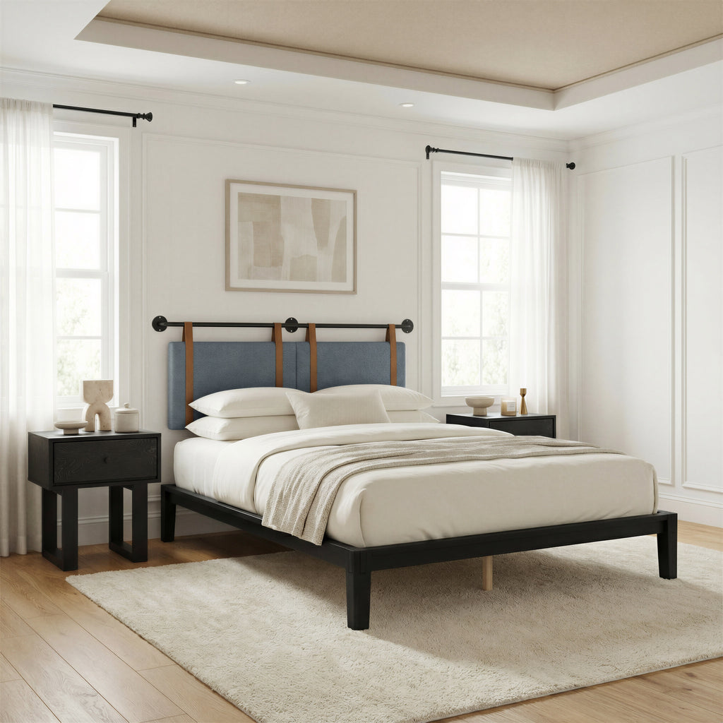 Zuo Luum Queen Platform Bed Frame Black