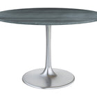 Zuo Metropolis Dining Table Gray & Silver