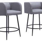 Zuo Horbat Counter Stool (Set of 2) Gray