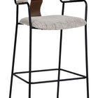 Zuo Couva Barstool (Set of 2) Gray Tweed