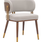 Zuo Brew Dining Chair Beige & Walnut