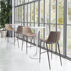 Zuo Magnus Barstool (Set of 2) Brown & Walnut