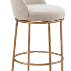 Zuo Nordhavn Swivel Barstool Beige & Gold