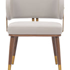 Zuo Brew Dining Chair Beige & Walnut