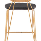 Zuo Georges Counter Stool (Set of 2) Gray & Gold