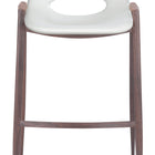Zuo Desi Barstool (Set of 2) White & Walnut