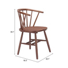 Zuo Stenger Dining Chair (Set of 2) Walnut
