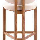 Zuo Rosetta Counter Stool (Set of 2) Beige & Walnut