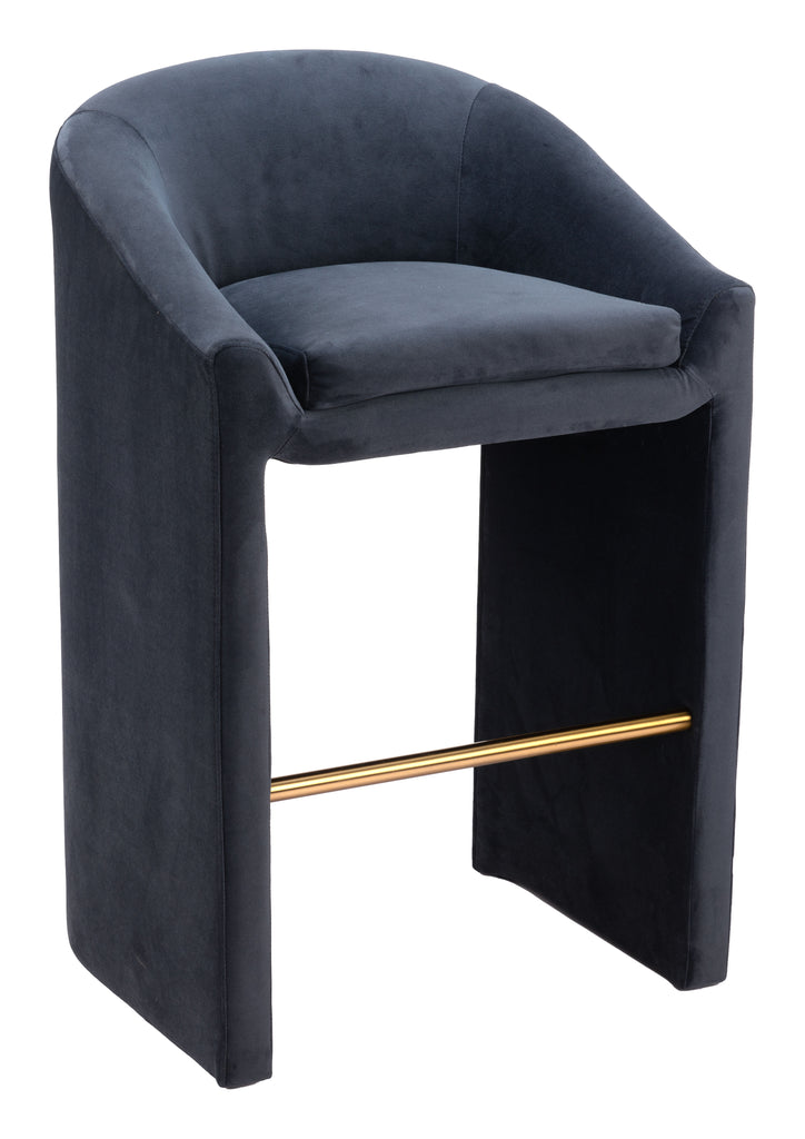 Zuo Emas Barstool Midnight Gray