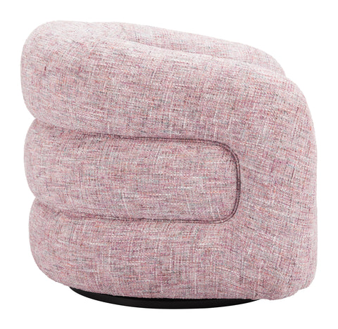 Zuo Refine Swivel Chair Pink Tweed