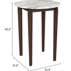 Zuo Vernon Bar Table White