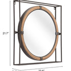 Zuo Capell Mirror Antique Gray