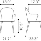 Zuo Silloth Dining Chair Gray