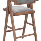 Zuo Delhi Barstool (Set of 2) Gray & Walnut