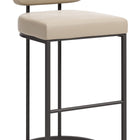 Zuo Velar Barstool (Set of 2) Beige & Gray