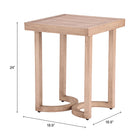 Zuo Leto Side Table Brown