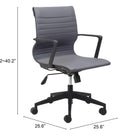Zuo Stacy Office Chair Dark Gray