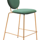 Zuo Odessa Counter Stool (Set of 2) Green & Gold
