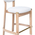 Zuo Rilou Counter Stool (Set of 2) White & Natural