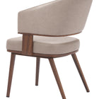 Zuo Poise Dining Chair Brown & Walnut