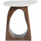 Zuo Vara Side Table White & Walnut